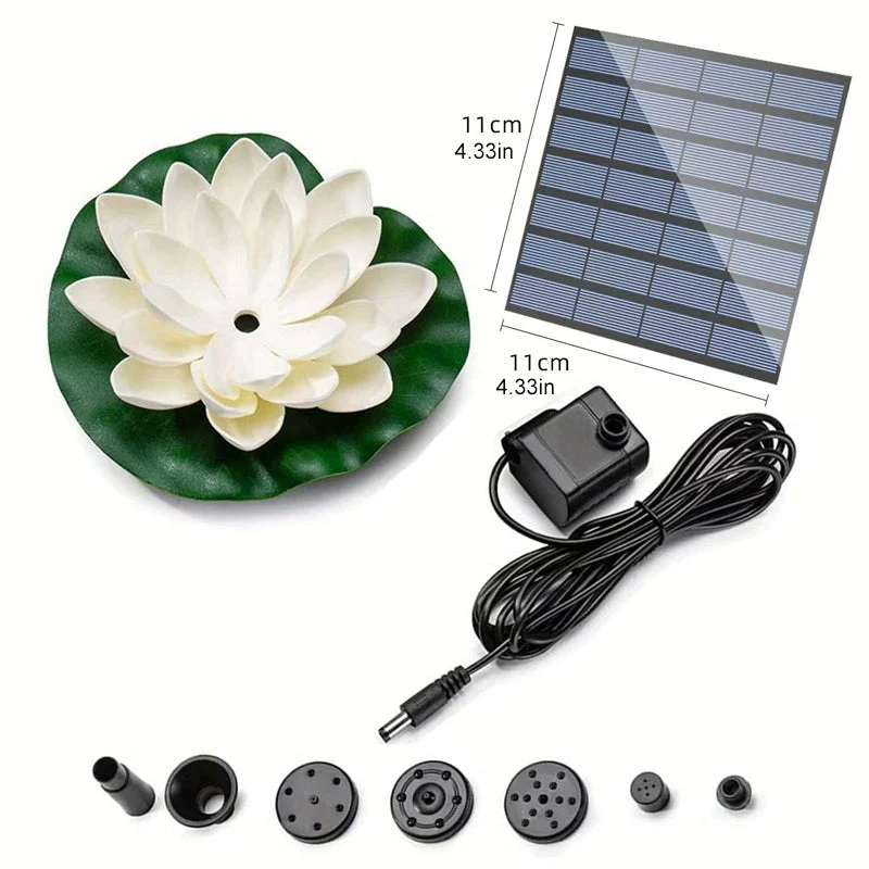 Lotus Shaped Solar Fountain Pond Decorative - Image 25