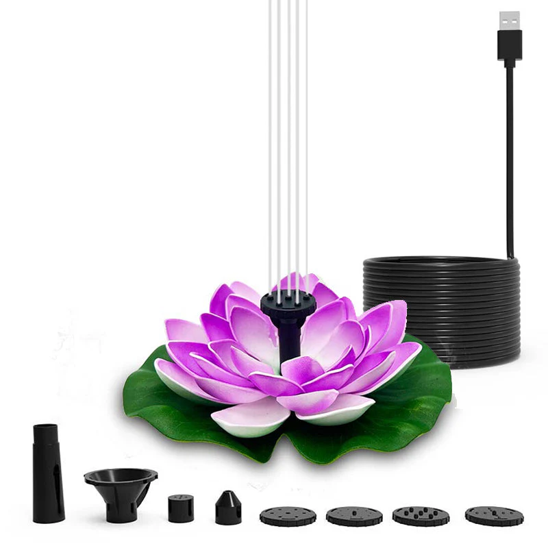 Lotus Shaped Solar Fountain Pond Decorative - Image 26