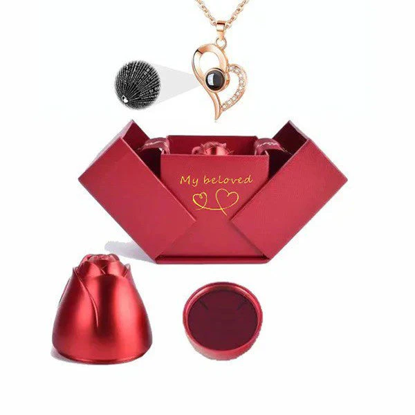 Love Projection Heart Necklace (I Love You in 100 Languages) - Image 9