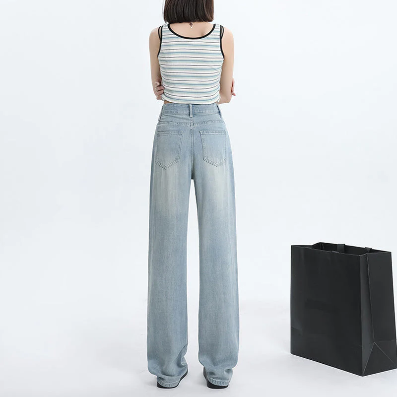Lyocell High-rise Wide-leg Jeans - Image 4