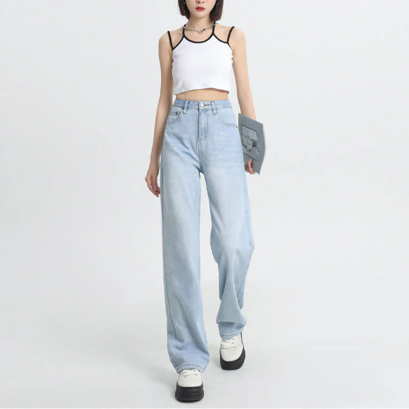 Lyocell High-rise Wide-leg Jeans - Image 9