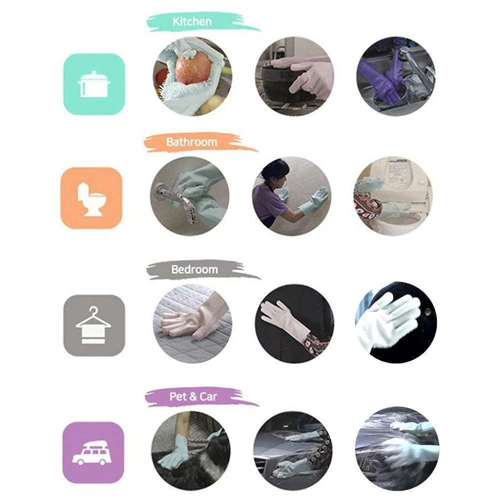 Magic Silicone Washing Gloves - Image 3