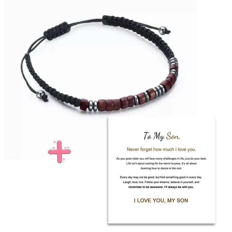 Magnet Nylon Braided Morse Code Bracelet - Image 11