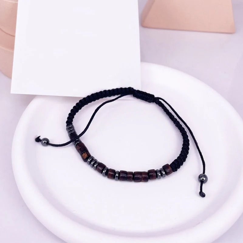 Magnet Nylon Braided Morse Code Bracelet - Image 9