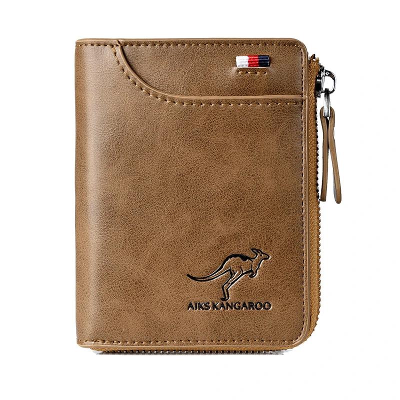 Men Wallet Zipper Genuine Leather Purse ( RFID PROTECTED ) - Image 11