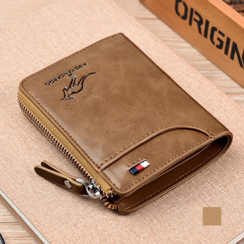 Men Wallet Zipper Genuine Leather Purse ( RFID PROTECTED ) - Image 13