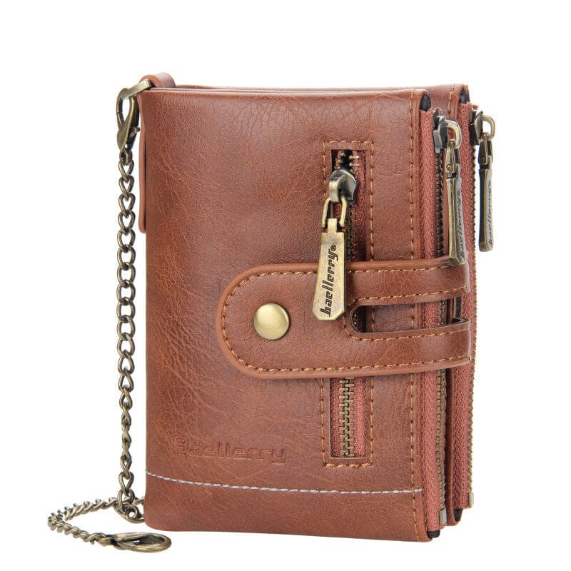 Men‘s RFID Wallet with Chain, Retro Bifold Card Holder Purse - Image 9