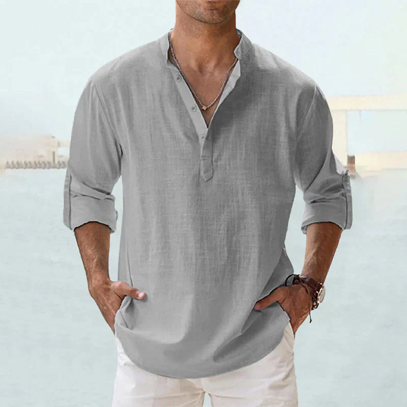 Men's Cotton Linen Casual Shirt - Image 10