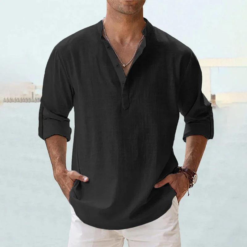 Men's Cotton Linen Casual Shirt - Image 5