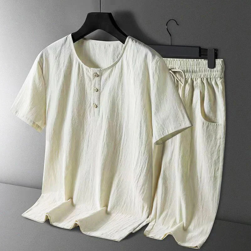 Men's Cotton Linen Casual Suit - Image 9