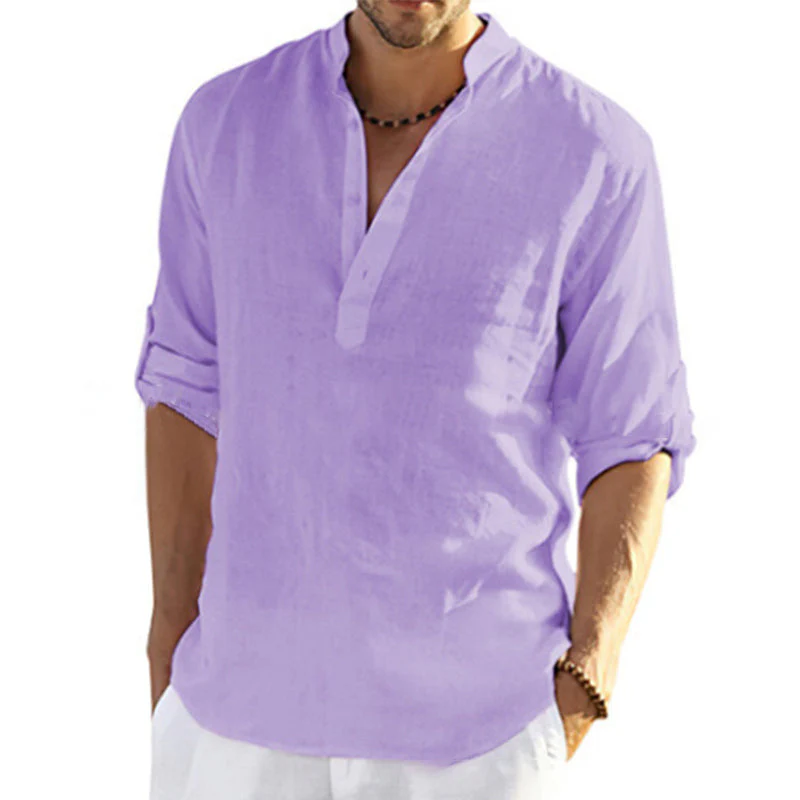 Men's Cotton Linen Hippie Casual T-Shirt - Image 14
