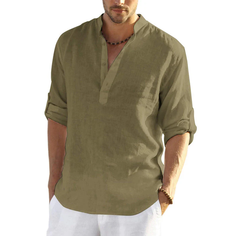 Men's Cotton Linen Hippie Casual T-Shirt - Image 15