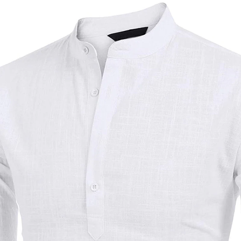 Men's Cotton Linen Hippie Casual T-Shirt - Image 3
