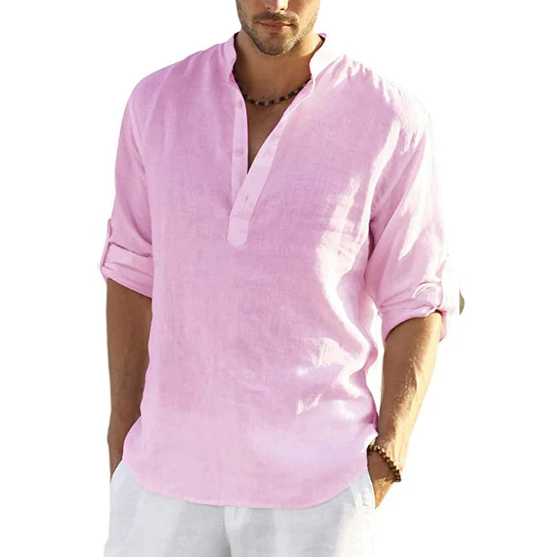 Men's Cotton Linen Hippie Casual T-Shirt - Image 5