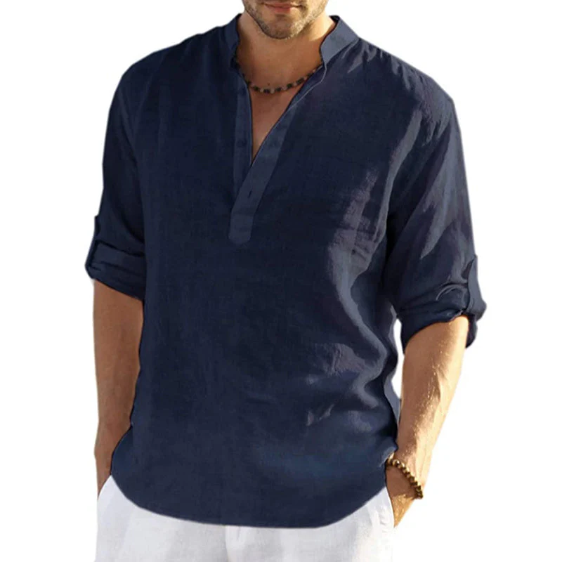 Men's Cotton Linen Hippie Casual T-Shirt - Image 6