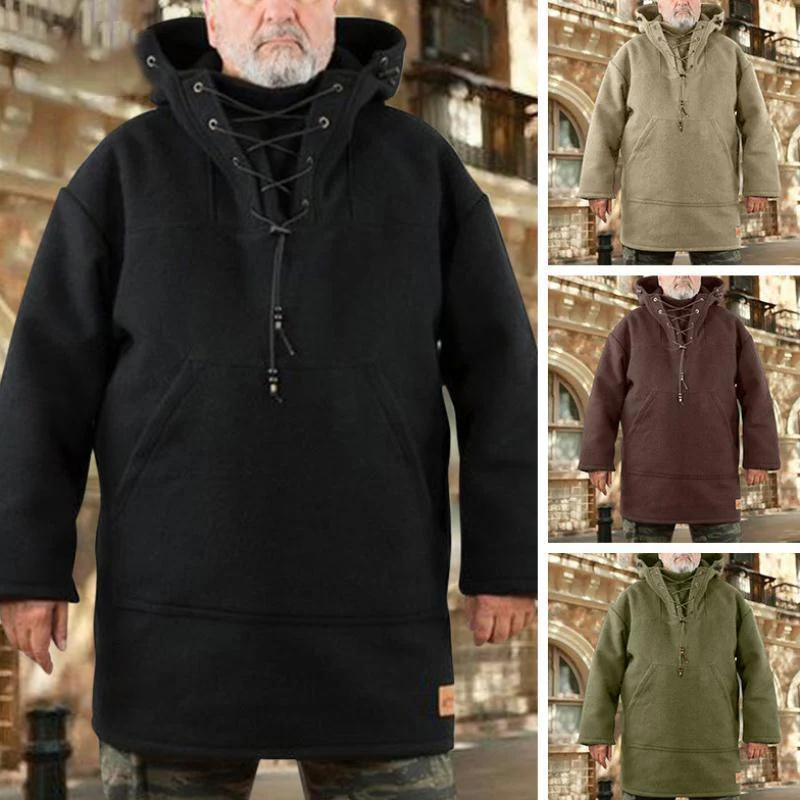 Men's Heavy Hooded Coat - Image 4