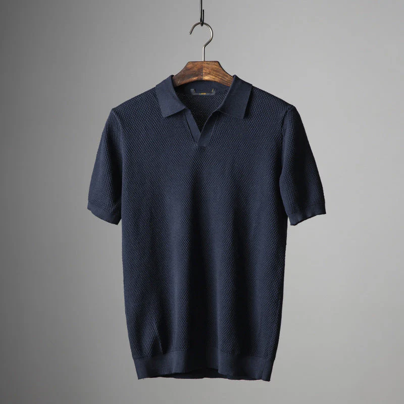 Men's Lapel Short Sleeve Polo Shirt - Image 8