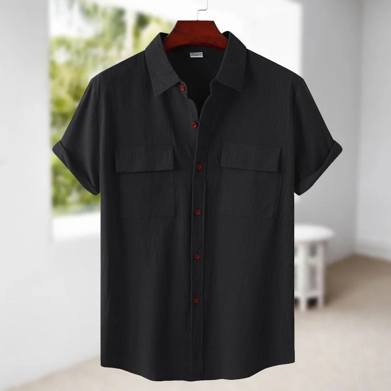 Men's Linen Short Sleeve Shirt - Image 11