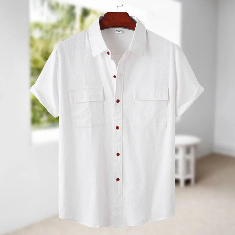 Men's Linen Short Sleeve Shirt - Image 12