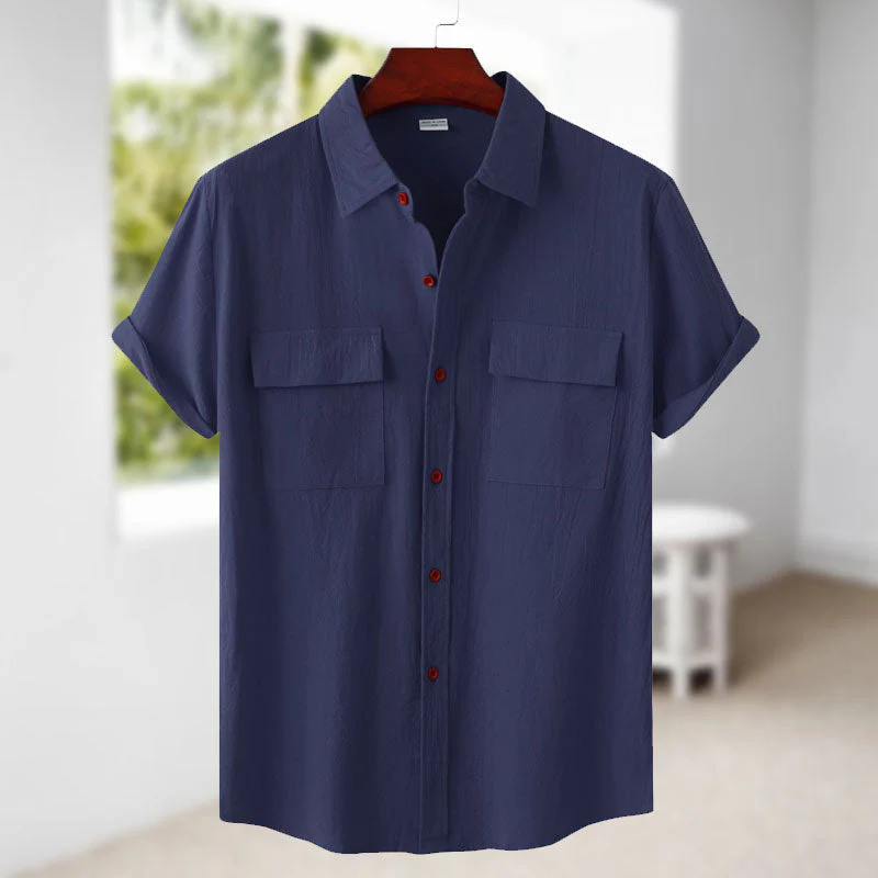 Men's Linen Short Sleeve Shirt - Image 8