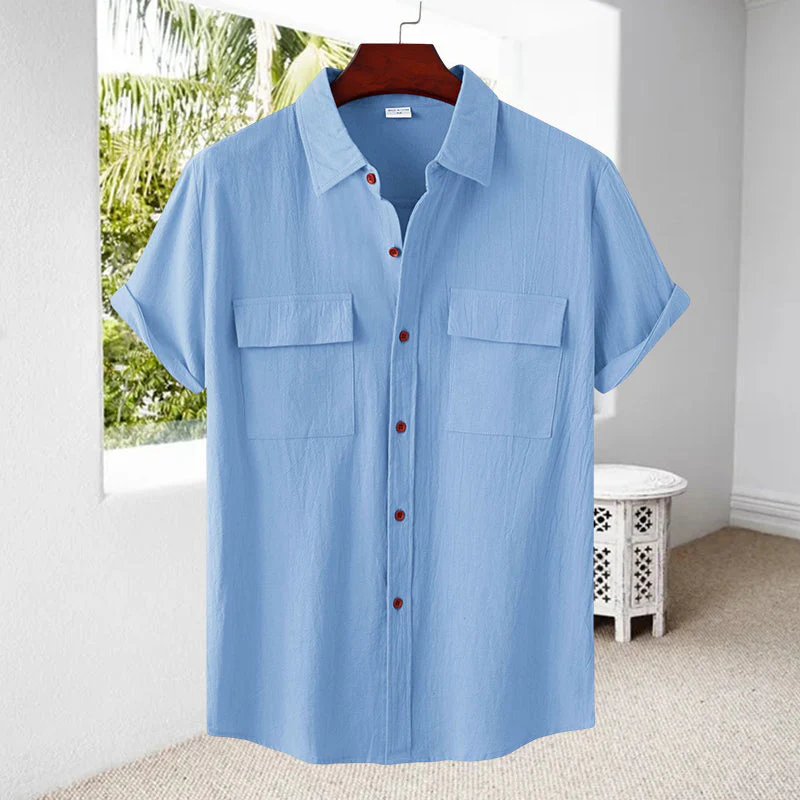 Men's Linen Short Sleeve Shirt - Image 9