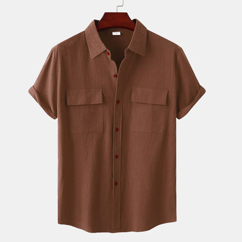 Men's Linen Short Sleeve Shirt - Image 10
