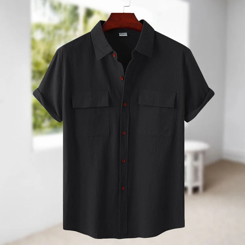 Men's Linen Short Sleeve Shirt - Image 11