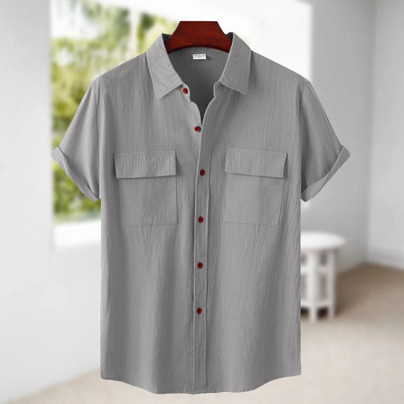 Men's Linen Short Sleeve Shirt - Image 14