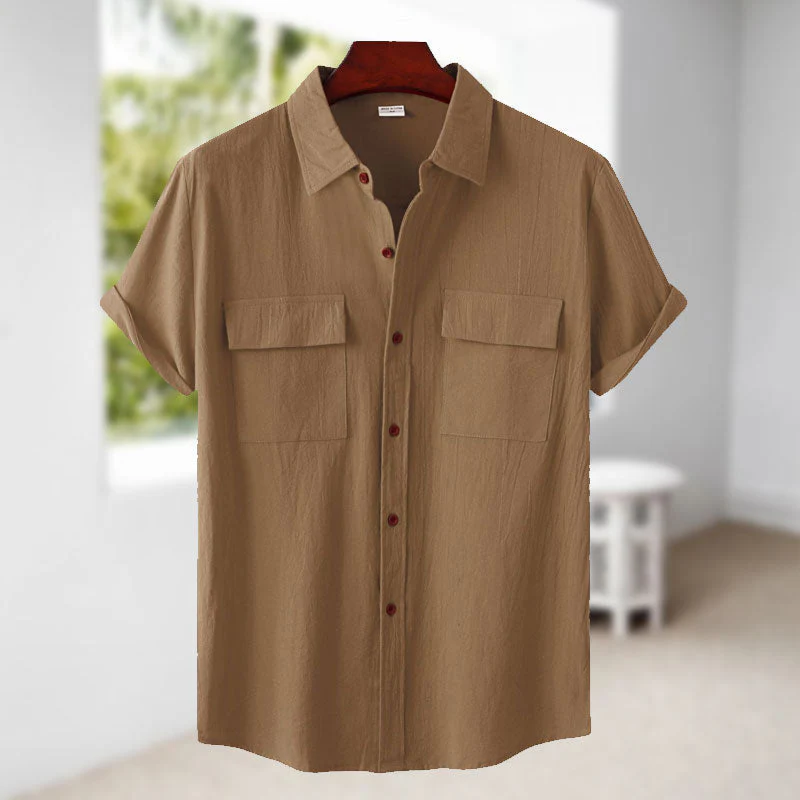 Men's Linen Short Sleeve Shirt - Image 15
