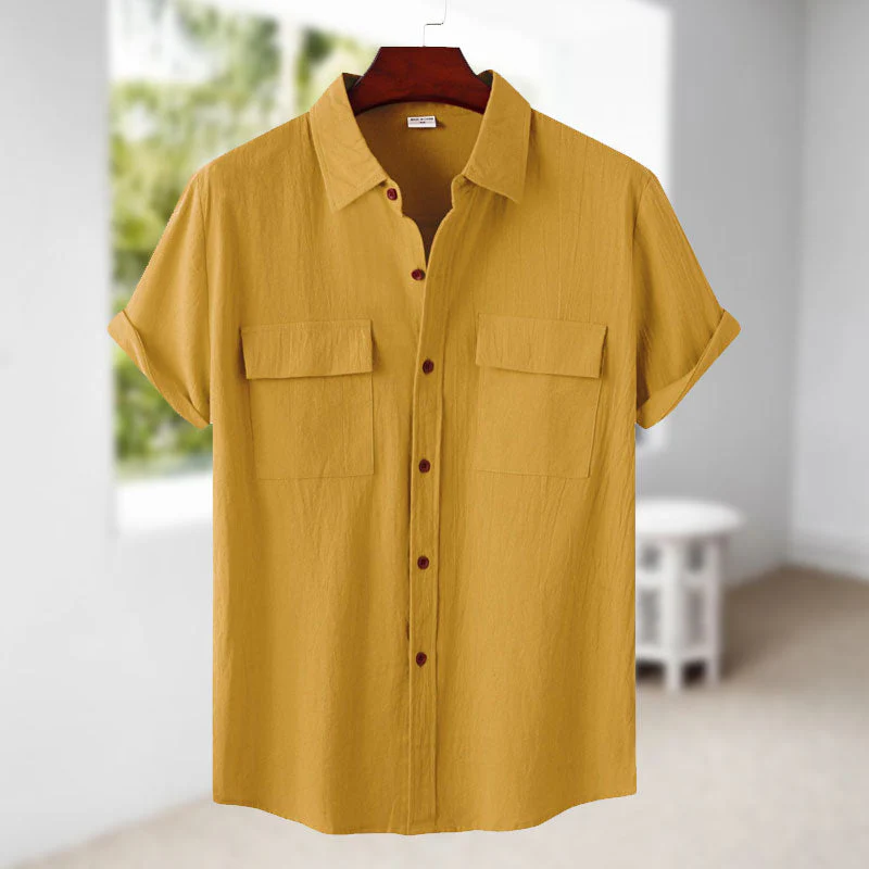Men's Linen Short Sleeve Shirt - Image 18