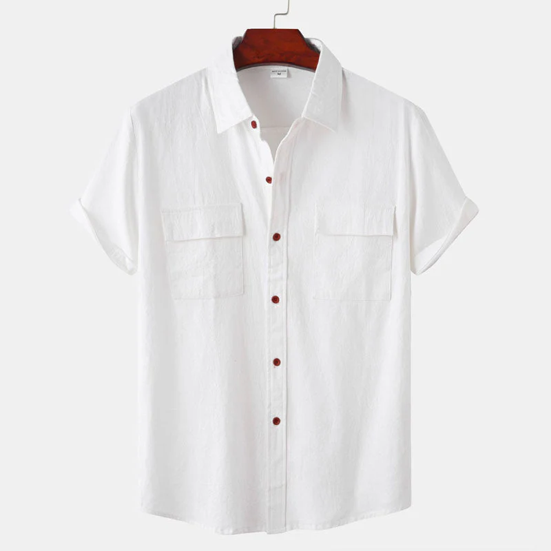 Men's Linen Short Sleeve Shirt - Image 3