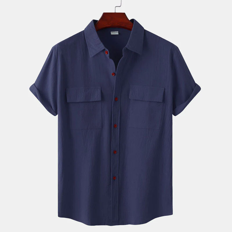 Men's Linen Short Sleeve Shirt - Image 4