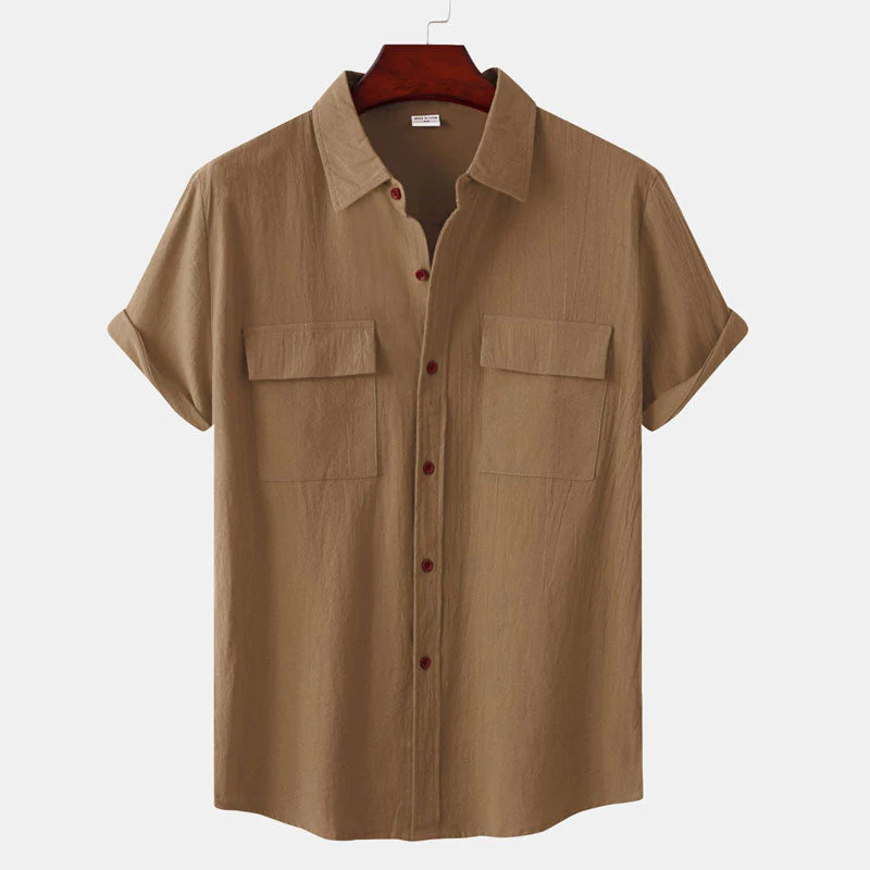 Men's Linen Short Sleeve Shirt - Image 9