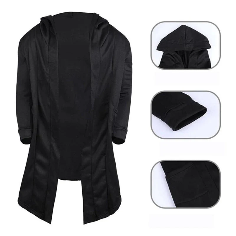 Men's Long Hoodie Jacket - Image 3