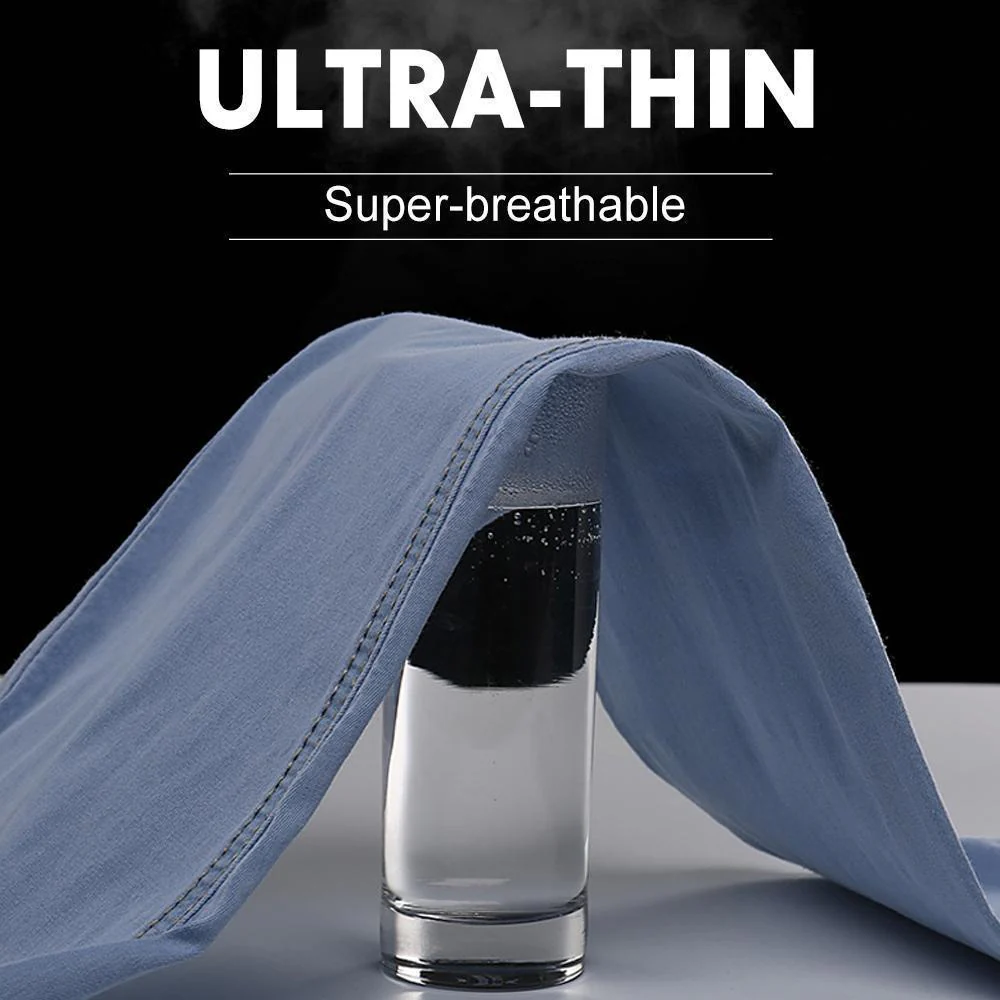 Men's micro-elastic breathable ultra-light jeans - Image 2