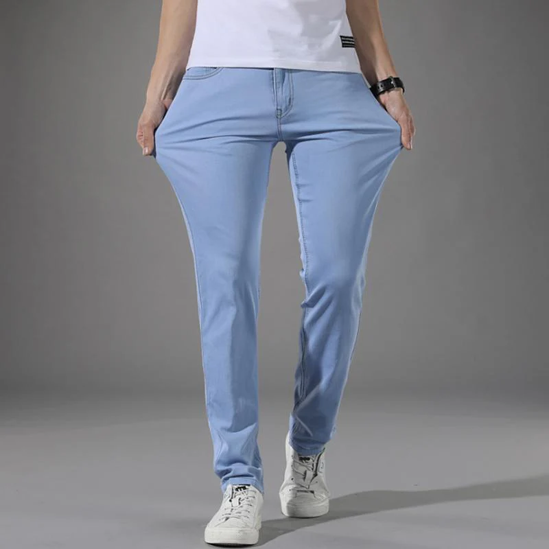 Men's micro-elastic breathable ultra-light jeans - Image 3