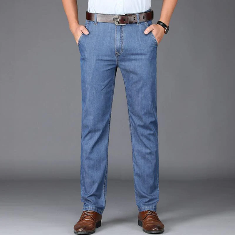 Men's micro-elastic breathable ultra-light jeans - Image 5
