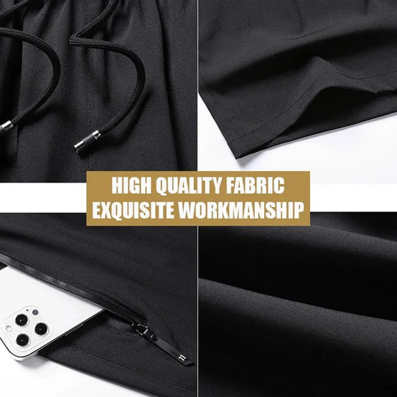 Men's Plus Size Ice Silk Stretch Shorts - Image 11