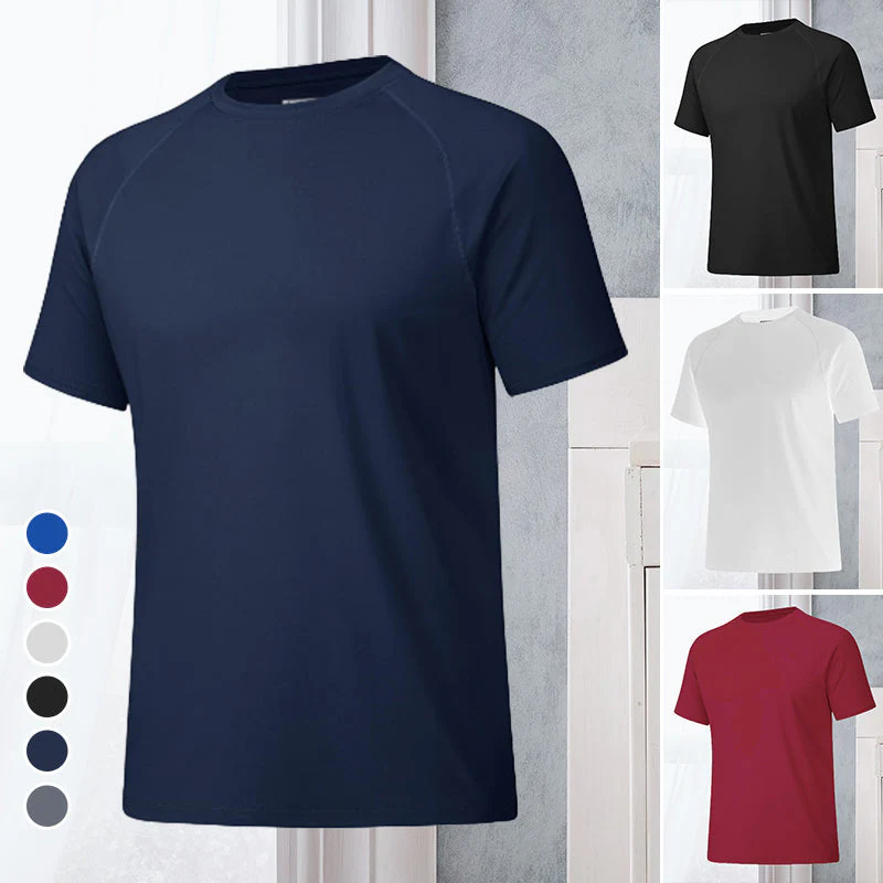 Men's Round Neck Quick Dry Casual Short Sleeve - Image 2