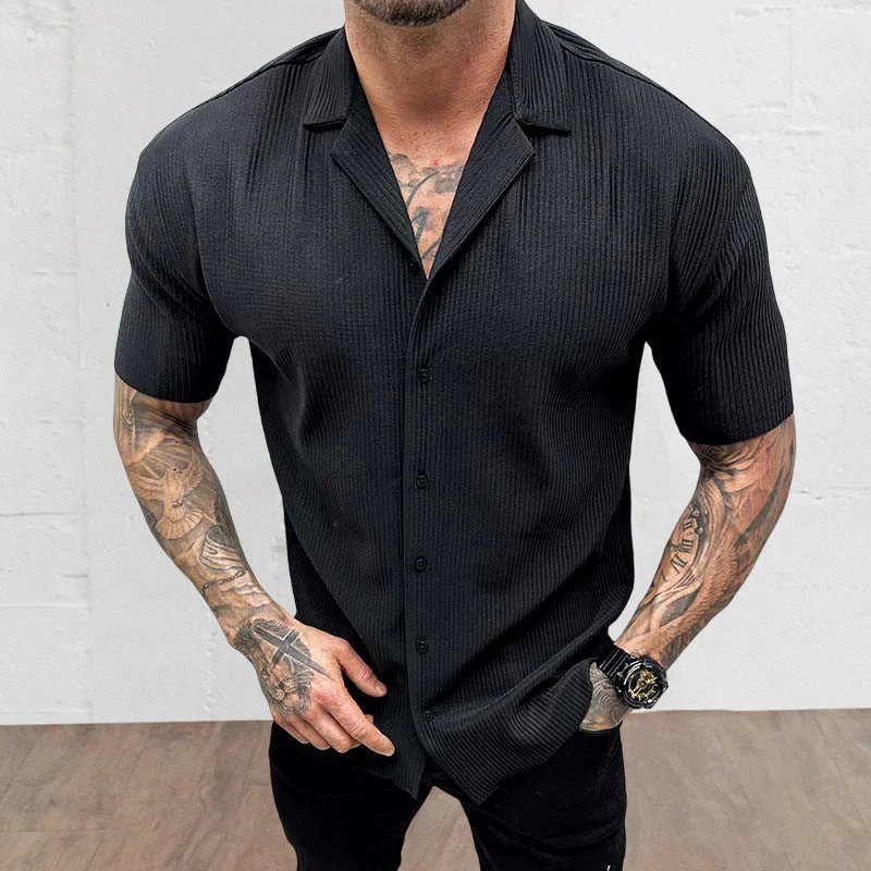 Men's Short Sleeve Cardigan Shirt - Image 12