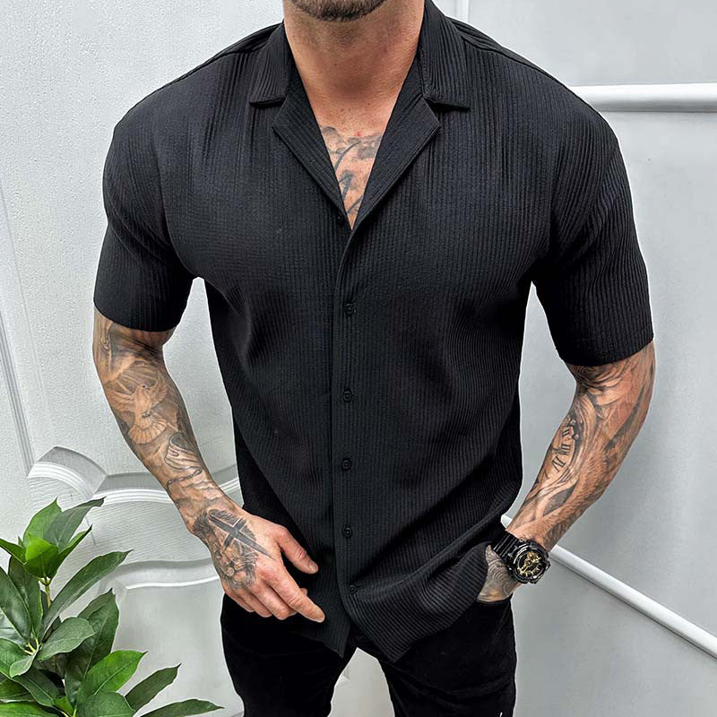 Men's Short Sleeve Cardigan Shirt - Image 4