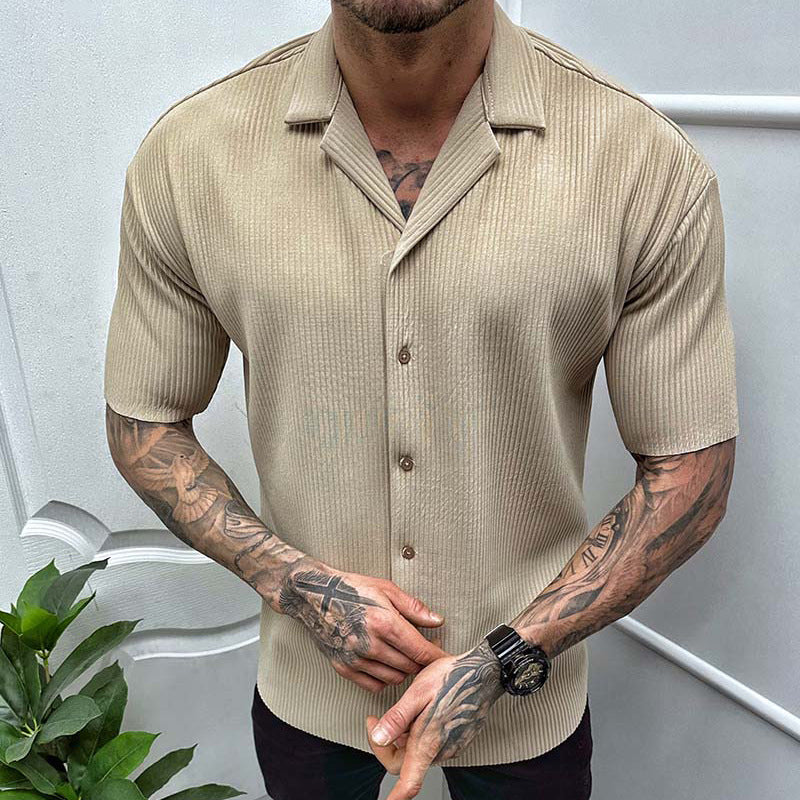 Men's Short Sleeve Cardigan Shirt - Image 5