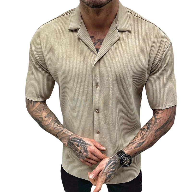 Men's Short Sleeve Cardigan Shirt - Image 8