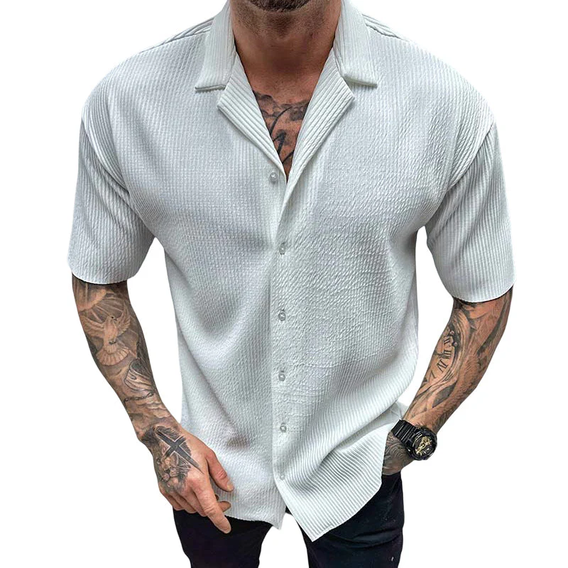 Men's Short Sleeve Cardigan Shirt - Image 9