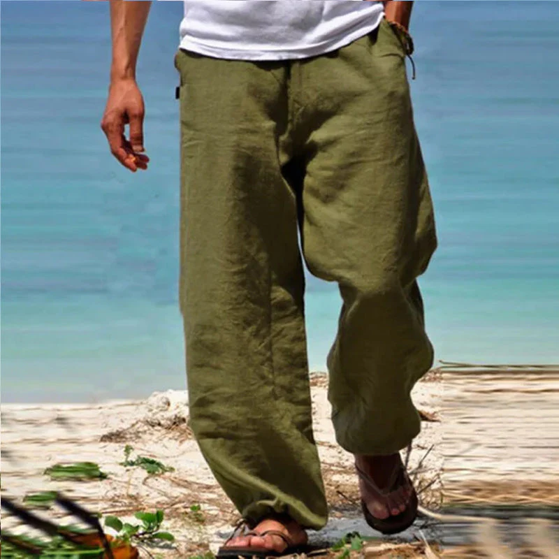 Mens Summer Beach Loose Pants - Image 7