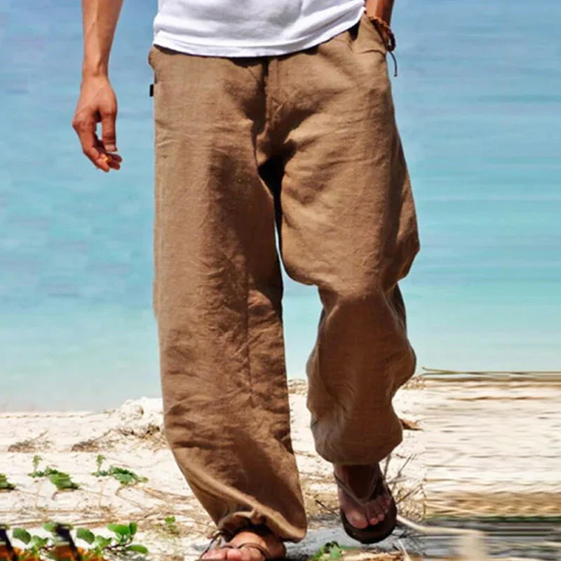 Mens Summer Beach Loose Pants - Image 8