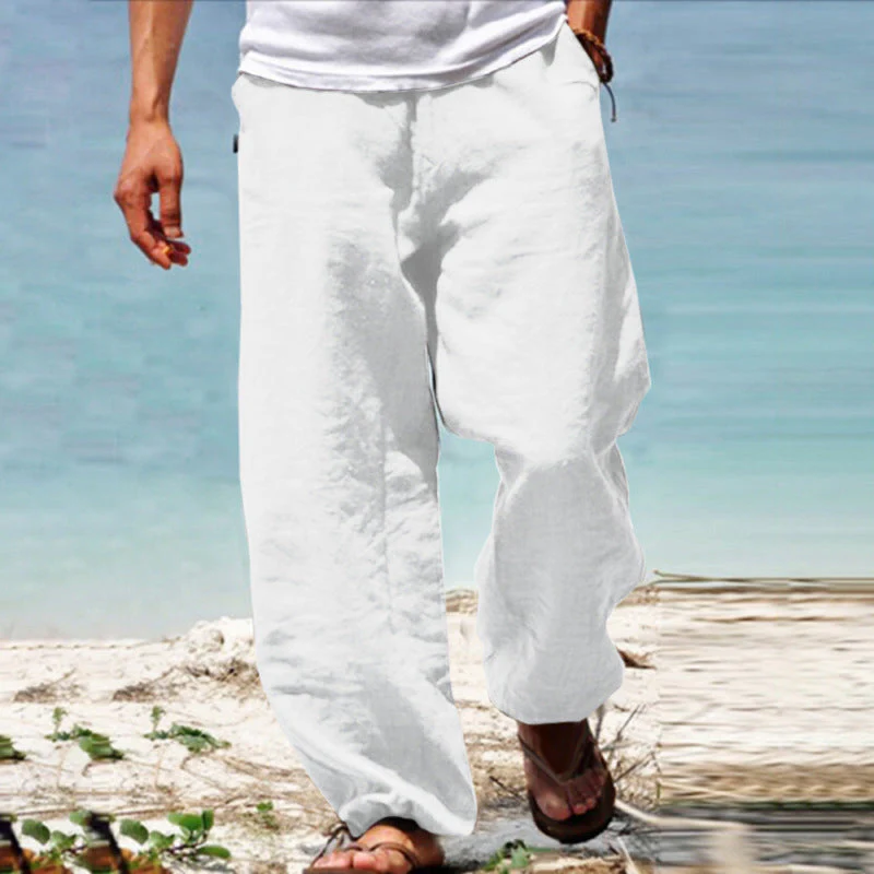 Mens Summer Beach Loose Pants - Image 9