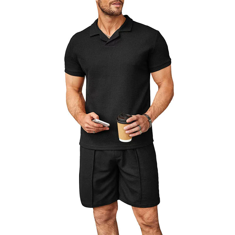 Men's V Neck Summer Casual Set - Image 15