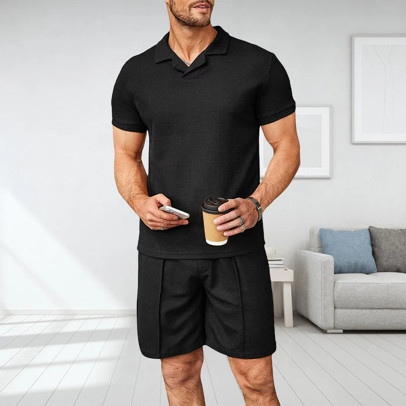 Men's V Neck Summer Casual Set - Image 5