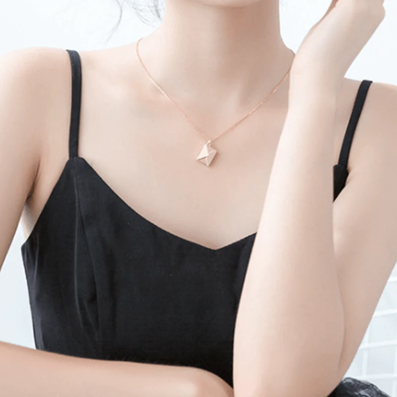 Metal Envelope Necklace - Image 3